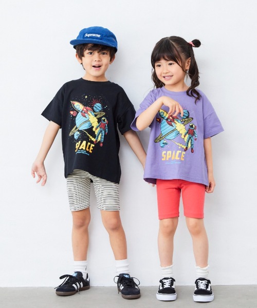 Fluffy BROTHERS（フラッフィーブラザーズ）の「プリントTシャツ（Tシャツ/カットソー・キッズ・ネイビー/ベージュ/パープル/ブラック・90/100/110/120/80/130/140/150）」の8枚目の写真