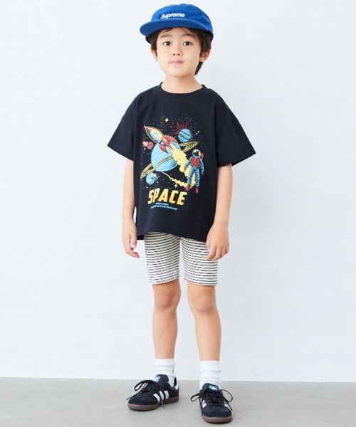 Fluffy BROTHERS（フラッフィーブラザーズ）の「プリントTシャツ（Tシャツ/カットソー・キッズ・ネイビー/ベージュ/パープル/ブラック・90/100/110/120/80/130/140/150）」の13枚目の写真