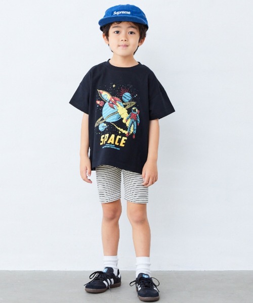 Fluffy BROTHERS（フラッフィーブラザーズ）の「プリントTシャツ（Tシャツ/カットソー・キッズ・ネイビー/ベージュ/パープル/ブラック・90/100/110/120/80/130/140/150）」の12枚目の写真
