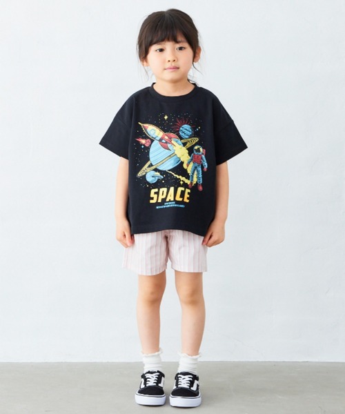 Fluffy BROTHERS（フラッフィーブラザーズ）の「プリントTシャツ（Tシャツ/カットソー・キッズ・ネイビー/ベージュ/パープル/ブラック・90/100/110/120/80/130/140/150）」の11枚目の写真