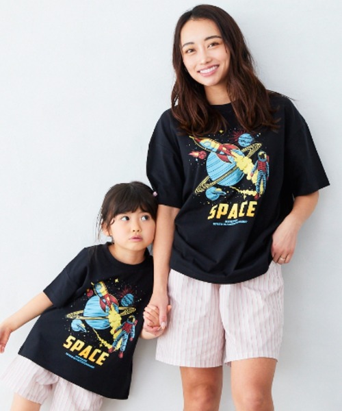 Fluffy BROTHERS（フラッフィーブラザーズ）の「プリントTシャツ（Tシャツ/カットソー・キッズ・ネイビー/ベージュ/パープル/ブラック・90/100/110/120/80/130/140/150）」の17枚目の写真