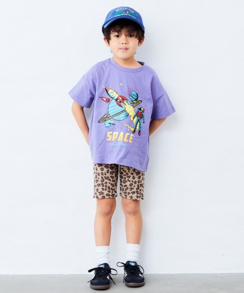 Fluffy BROTHERS（フラッフィーブラザーズ）の「プリントTシャツ（Tシャツ/カットソー・キッズ・ネイビー/ベージュ/パープル/ブラック・90/100/110/120/80/130/140/150）」の22枚目の写真