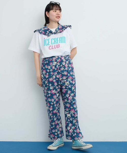 I am I in fact...（アイアムアイインファクト）の「●Arctic Flower スリットパンツ（その他パンツ・レディース・チャコールグレー/グリーン・FREE）」の15枚目の写真