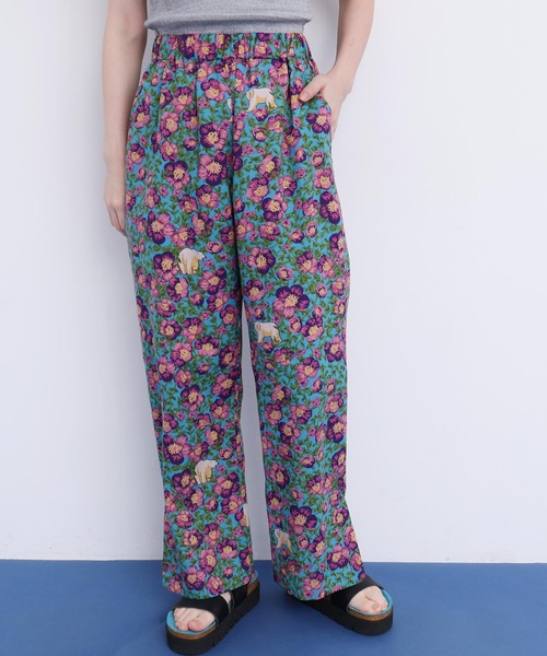 I am I in fact...（アイアムアイインファクト）の「●Arctic Flower スリットパンツ（その他パンツ・レディース・チャコールグレー/グリーン・FREE）」の10枚目の写真