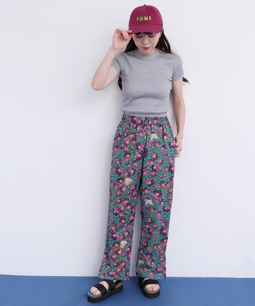 I am I in fact...（アイアムアイインファクト）の「●Arctic Flower スリットパンツ（その他パンツ・レディース・チャコールグレー/グリーン・FREE）」の19枚目の写真