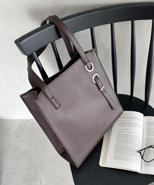 MYMOOD.（マイムード）の「【A4収納可能】スクエア自立PUトートバッグ（トートバッグ・レディース・ベージュ/ダークブラウン/ブラック・FREE）」の13枚目の写真