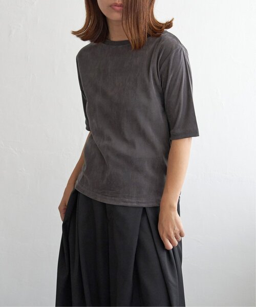notch.(ノッチ)の「シアーベロア半袖Tシャツ(Tシャツ/カットソー・レディース・ブラック/チャコール・M)」の11枚目の写真