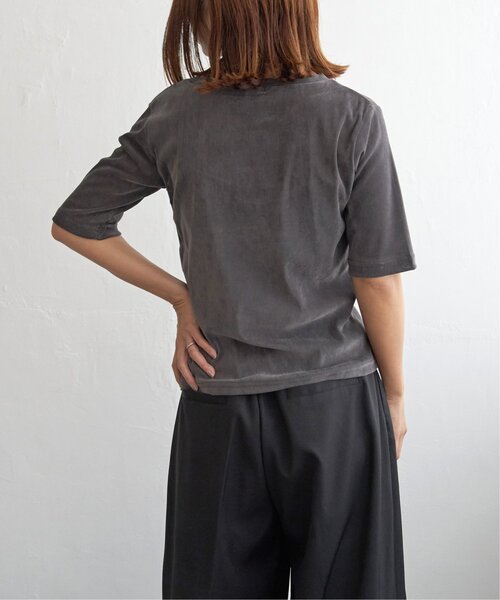 notch.(ノッチ)の「シアーベロア半袖Tシャツ(Tシャツ/カットソー・レディース・ブラック/チャコール・M)」の16枚目の写真