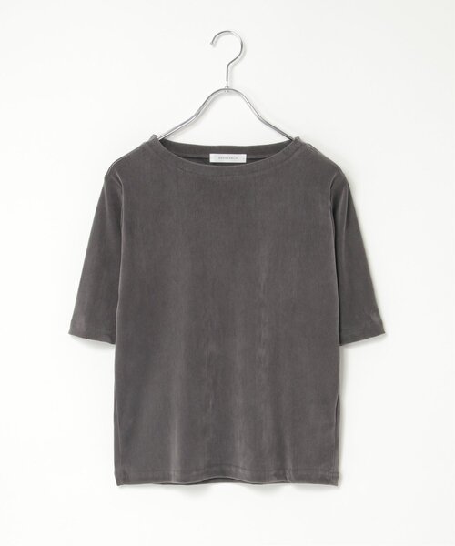 notch.(ノッチ)の「シアーベロア半袖Tシャツ(Tシャツ/カットソー・レディース・ブラック/チャコール・M)」の17枚目の写真