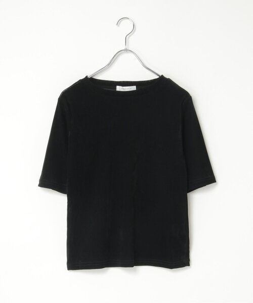 notch.(ノッチ)の「シアーベロア半袖Tシャツ(Tシャツ/カットソー・レディース・ブラック/チャコール・M)」の18枚目の写真