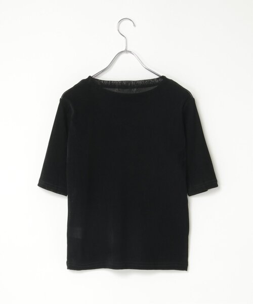 notch.(ノッチ)の「シアーベロア半袖Tシャツ(Tシャツ/カットソー・レディース・ブラック/チャコール・M)」の19枚目の写真