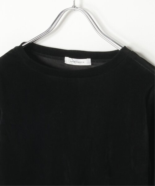 notch.(ノッチ)の「シアーベロア半袖Tシャツ(Tシャツ/カットソー・レディース・ブラック/チャコール・M)」の22枚目の写真