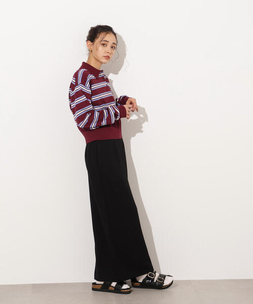 N.（N. Natural Beauty Basic）（エヌエヌナチュラルビューティーベーシック）の「スウェットライクナローマキシスカート（スカート・レディース・テラコッタ/ブラック/杢グレー・MEDIUM）」の17枚目の写真