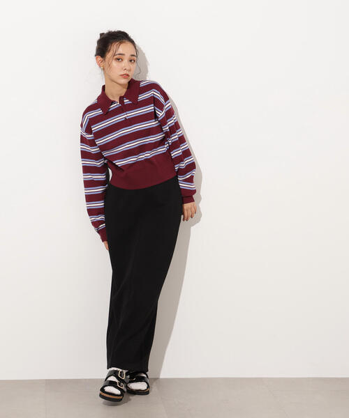 N.（N. Natural Beauty Basic）（エヌエヌナチュラルビューティーベーシック）の「スウェットライクナローマキシスカート（スカート・レディース・テラコッタ/ブラック/杢グレー・MEDIUM）」の20枚目の写真