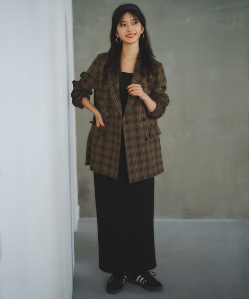 N.（N. Natural Beauty Basic）（エヌエヌナチュラルビューティーベーシック）の「スウェットライクナローマキシスカート（スカート・レディース・テラコッタ/ブラック/杢グレー・MEDIUM）」の2枚目の写真