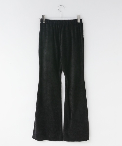 LOWRYS FARM（ローリーズファーム）の「ベロアフレアパンツ　579656（その他パンツ・レディース・アイボリー/チャコールグレー/ブラウン/ブラック・FREE）」の6枚目の写真