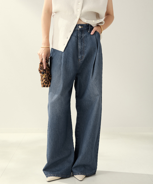 plage（プラージュ）の「R’IAM バレル DENIM パンツ（デニムパンツ・レディース・ブルー・34/36/38）」の9枚目の写真