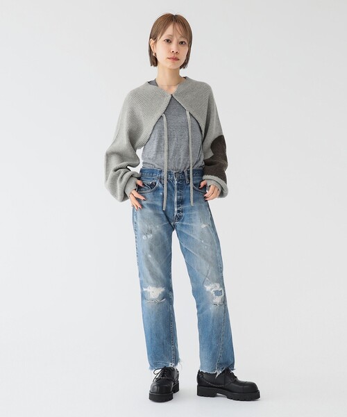 maturely（マチュアリー）の「maturely / ハート ボレロ（カーディガン/ボレロ・レディース・グレー/チャコールグレー・ONE SIZE）」の3枚目の写真