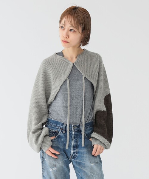 maturely（マチュアリー）の「maturely / ハート ボレロ（カーディガン/ボレロ・レディース・グレー/チャコールグレー・ONE SIZE）」の4枚目の写真