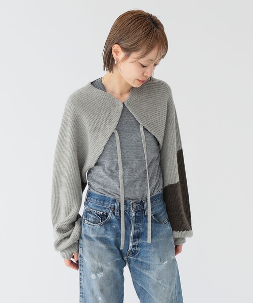 maturely（マチュアリー）の「maturely / ハート ボレロ（カーディガン/ボレロ・レディース・グレー/チャコールグレー・ONE SIZE）」の5枚目の写真