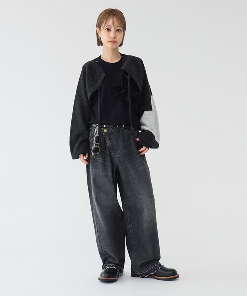 maturely（マチュアリー）の「maturely / ハート ボレロ（カーディガン/ボレロ・レディース・グレー/チャコールグレー・ONE SIZE）」の15枚目の写真