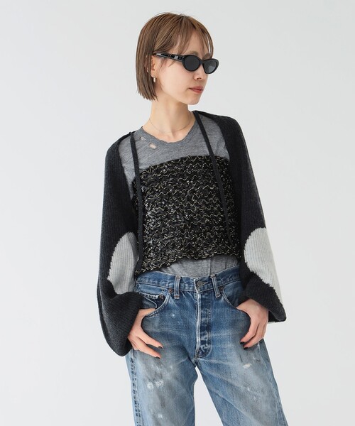 maturely（マチュアリー）の「maturely / ハート ボレロ（カーディガン/ボレロ・レディース・グレー/チャコールグレー・ONE SIZE）」の19枚目の写真