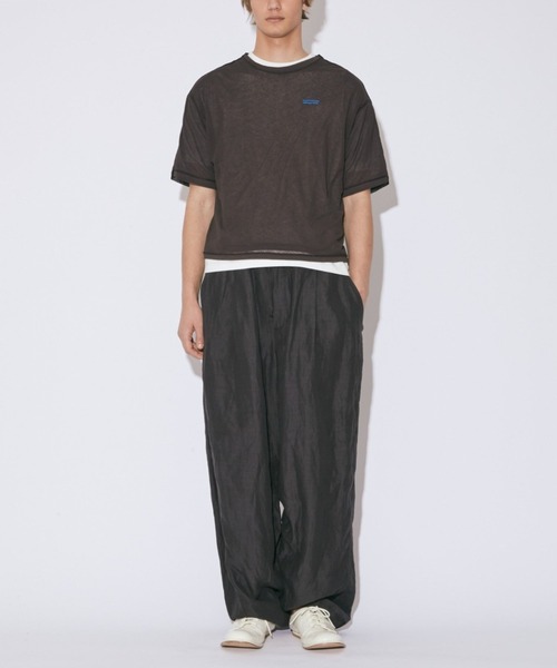 beautiful people（ビューティフルピープル）の「beautiful people sheer jersey flip dress top  1515310017（その他トップス・メンズ・ホワイト/チャコールグレー・38）」の2枚目の写真