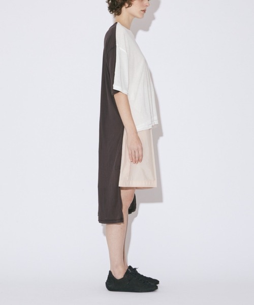 beautiful people（ビューティフルピープル）の「beautiful people sheer jersey flip dress top  1515310017（その他トップス・メンズ・ホワイト/チャコールグレー・38）」の3枚目の写真