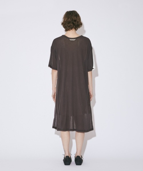 beautiful people（ビューティフルピープル）の「beautiful people sheer jersey flip dress top  1515310017（その他トップス・メンズ・ホワイト/チャコールグレー・38）」の4枚目の写真