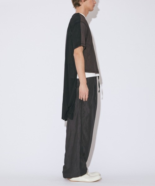 beautiful people（ビューティフルピープル）の「beautiful people sheer jersey flip dress top  1515310017（その他トップス・メンズ・ホワイト/チャコールグレー・38）」の5枚目の写真