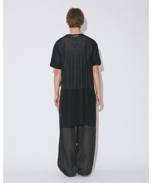 beautiful people（ビューティフルピープル）の「beautiful people sheer jersey flip dress top  1515310017（その他トップス・メンズ・ホワイト/チャコールグレー・38）」の6枚目の写真