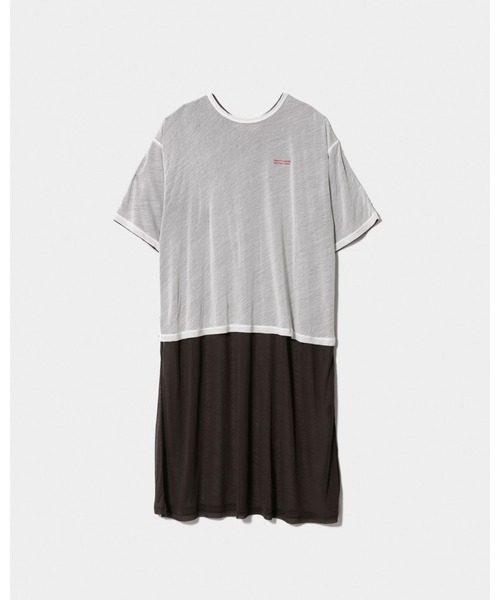 beautiful people（ビューティフルピープル）の「beautiful people sheer jersey flip dress top  1515310017（その他トップス・メンズ・ホワイト/チャコールグレー・38）」の7枚目の写真