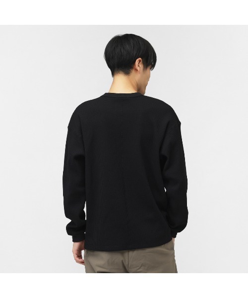 TIGORA(ティゴラ)の「ティゴラ TIGORA ワッフルロングTシャツ(Tシャツ/カットソー・メンズ・パープル/ブラック/オフホワイト/チャコールグレー/ネイビー・S/M/L/LL/3L)」の13枚目の写真