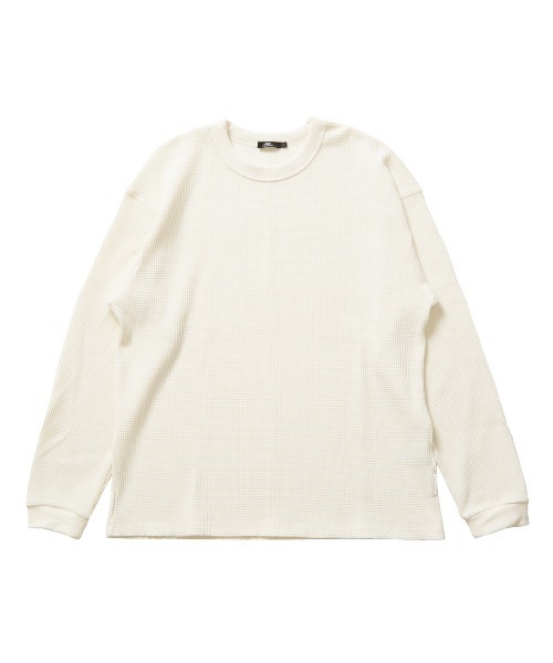 TIGORA(ティゴラ)の「ティゴラ TIGORA ワッフルロングTシャツ(Tシャツ/カットソー・メンズ・パープル/ブラック/オフホワイト/チャコールグレー/ネイビー・S/M/L/LL/3L)」の17枚目の写真