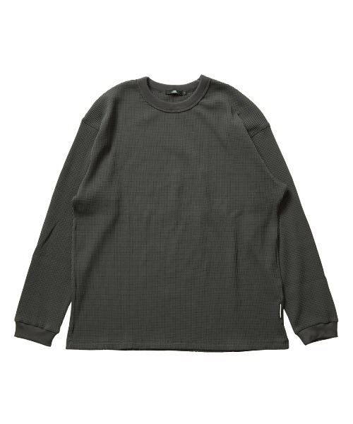 TIGORA(ティゴラ)の「ティゴラ TIGORA ワッフルロングTシャツ(Tシャツ/カットソー・メンズ・パープル/ブラック/オフホワイト/チャコールグレー/ネイビー・S/M/L/LL/3L)」の15枚目の写真