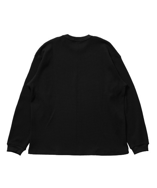 TIGORA(ティゴラ)の「ティゴラ TIGORA ワッフルロングTシャツ(Tシャツ/カットソー・メンズ・パープル/ブラック/オフホワイト/チャコールグレー/ネイビー・S/M/L/LL/3L)」の20枚目の写真