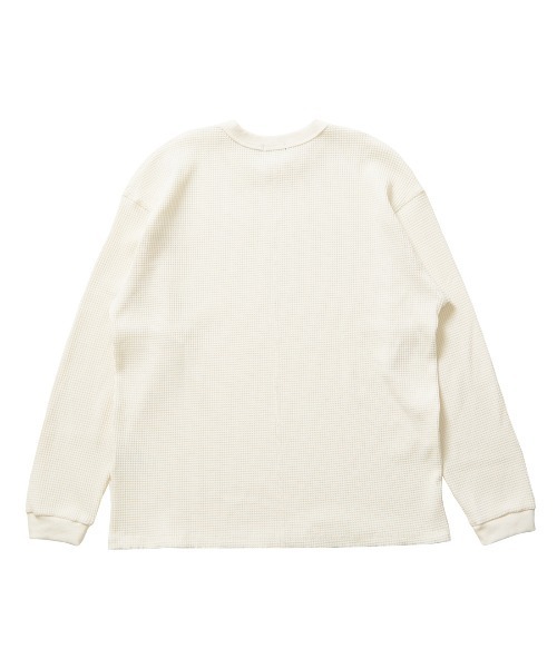 TIGORA(ティゴラ)の「ティゴラ TIGORA ワッフルロングTシャツ(Tシャツ/カットソー・メンズ・パープル/ブラック/オフホワイト/チャコールグレー/ネイビー・S/M/L/LL/3L)」の18枚目の写真