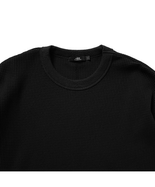 TIGORA(ティゴラ)の「ティゴラ TIGORA ワッフルロングTシャツ(Tシャツ/カットソー・メンズ・パープル/ブラック/オフホワイト/チャコールグレー/ネイビー・S/M/L/LL/3L)」の21枚目の写真