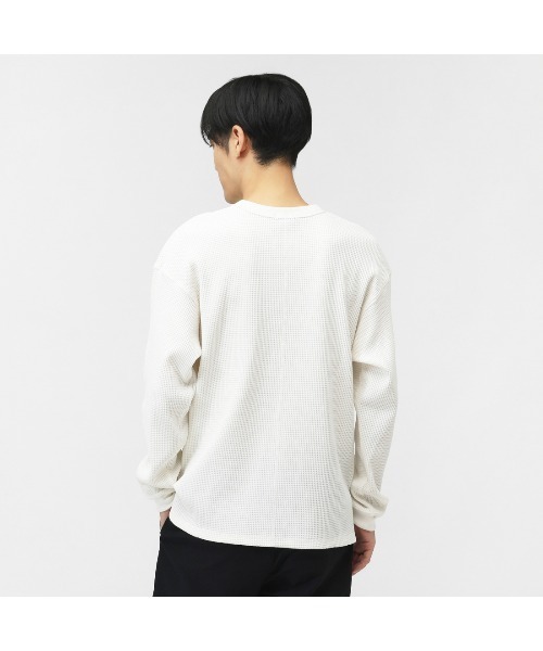 TIGORA(ティゴラ)の「ティゴラ TIGORA ワッフルロングTシャツ(Tシャツ/カットソー・メンズ・パープル/ブラック/オフホワイト/チャコールグレー/ネイビー・S/M/L/LL/3L)」の7枚目の写真