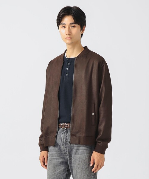 BEAMS HEART（ビームスハート）の「ヘリンボーン フェイクスエード MA-1（MA-1・メンズ・チャコールグレー/ブラウン・S/M/L）」の10枚目の写真