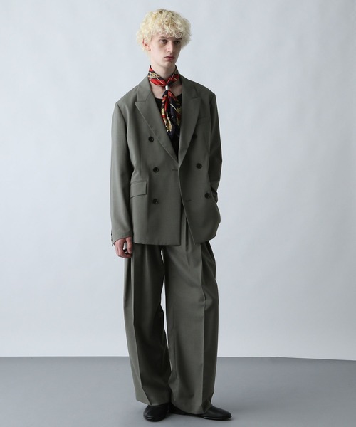 HARE（ハレ）の「【SET UP対応】クリスプシークレットアームダブルジャケット(HARE)（テーラードジャケット・メンズ・グレー/ブラック/ブラウン系その他・SMALL/MEDIUM）」の12枚目の写真