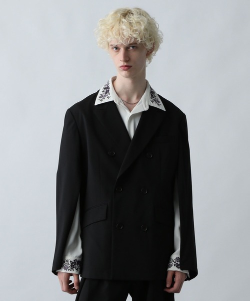 HARE（ハレ）の「【SET UP対応】クリスプシークレットアームダブルジャケット(HARE)（テーラードジャケット・メンズ・グレー/ブラック/ブラウン系その他・SMALL/MEDIUM）」の20枚目の写真