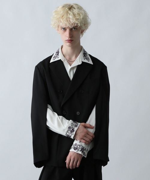 HARE（ハレ）の「【SET UP対応】クリスプシークレットアームダブルジャケット(HARE)（テーラードジャケット・メンズ・グレー/ブラック/ブラウン系その他・SMALL/MEDIUM）」の21枚目の写真