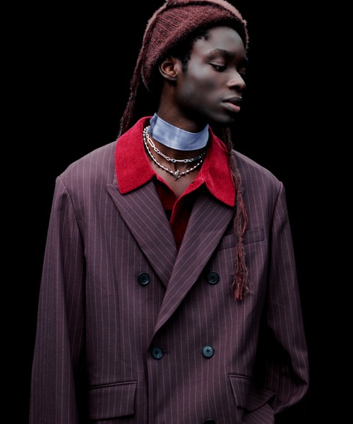 HARE（ハレ）の「【SET UP対応】クリスプシークレットアームダブルジャケット(HARE)（テーラードジャケット・メンズ・グレー/ブラック/ブラウン系その他・SMALL/MEDIUM）」の5枚目の写真