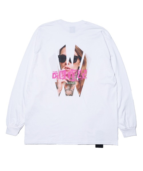 [W] by VIRGOwearworks（ダブリューバイヴァルゴウェアーワークス）の「Duvvle(W) tokyo girl（Tシャツ/カットソー・メンズ・ホワイト/ブラック・MEDIUM/LARGE/X-LARGE/XX-LARGE）」の9枚目の写真
