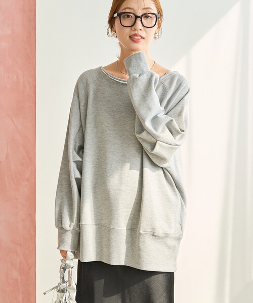 セール】限定展開 ボートネック ビックシルエット 裏毛 スウェット