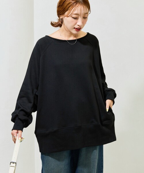 限定展開 ボートネック ビックシルエット 裏毛 スウェット（スウェット