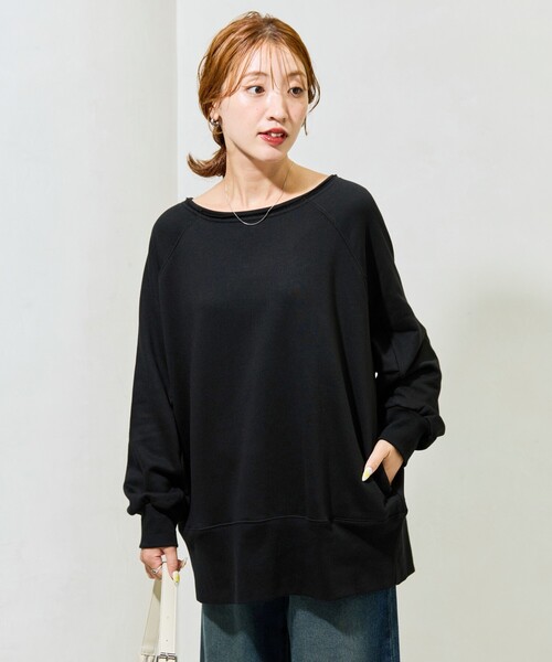 限定展開 ボートネック ビックシルエット 裏毛 スウェット（スウェット
