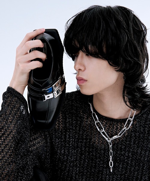 Ellno Loset（エルノロゼット）の「メタルバックルデザインローファー（ローファー・メンズ・ブラック・X-SMALL/SMALL/MEDIUM/LARGE/X-LARGE）」の22枚目の写真