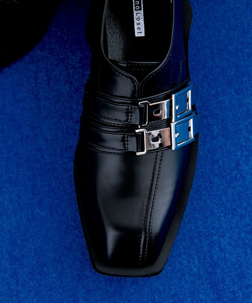 Ellno Loset（エルノロゼット）の「メタルバックルデザインローファー（ローファー・メンズ・ブラック・X-SMALL/SMALL/MEDIUM/LARGE/X-LARGE）」の5枚目の写真